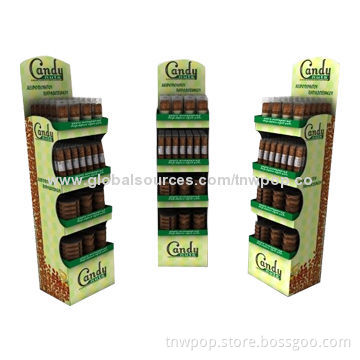 POP Cardboard Floor Display, Candy Shelves, Eye Catching, Eco-friendly Material, Strong, Stable